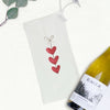 String of Hearts - Canvas Wine Bag