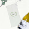 Love Greenery Heart Wreath - Canvas Wine Bag