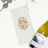 Bird and Floral Egg - Canvas Wine Bag