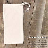 Life is Better Small Town w/ City, State - Canvas Wine Bag