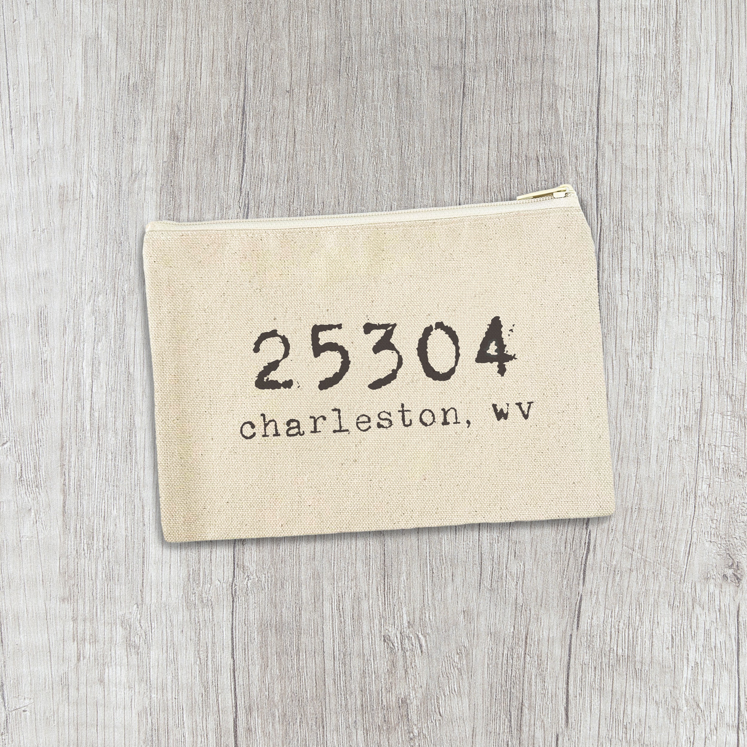 Zip Code - Custom Canvas Zipper Pouch
