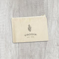 Leaves w/ City, Est - Custom Canvas Zipper Pouch