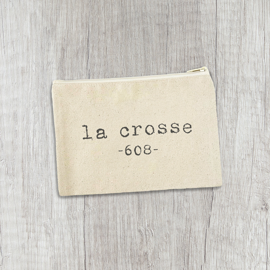 Area Code - Custom Canvas Zipper Pouch