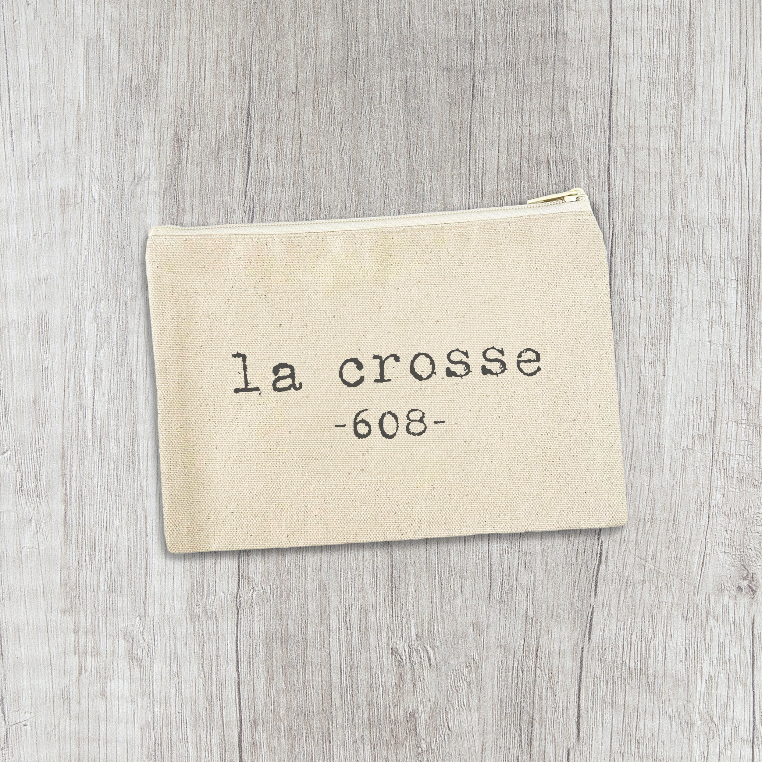 Area Code - Custom Canvas Zipper Pouch