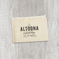 City and State w/ Initial - Custom Canvas Zipper Pouch