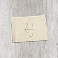 Love State - Custom Canvas Zipper Pouch