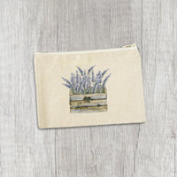 Lavender Basket - Canvas Zipper Pouch