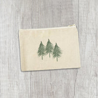 Three Trees - Canvas Zipper Pouch