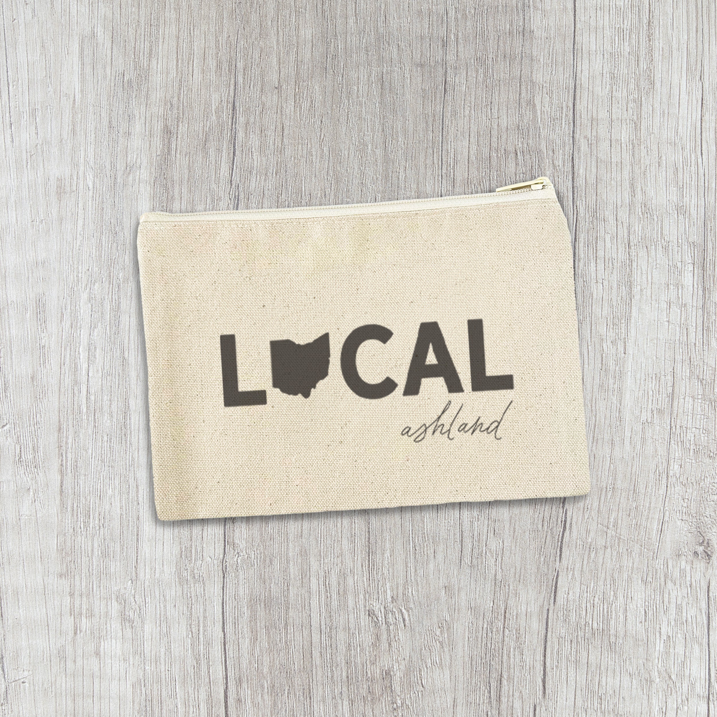 Local State and City - Custom Canvas Zipper Pouch