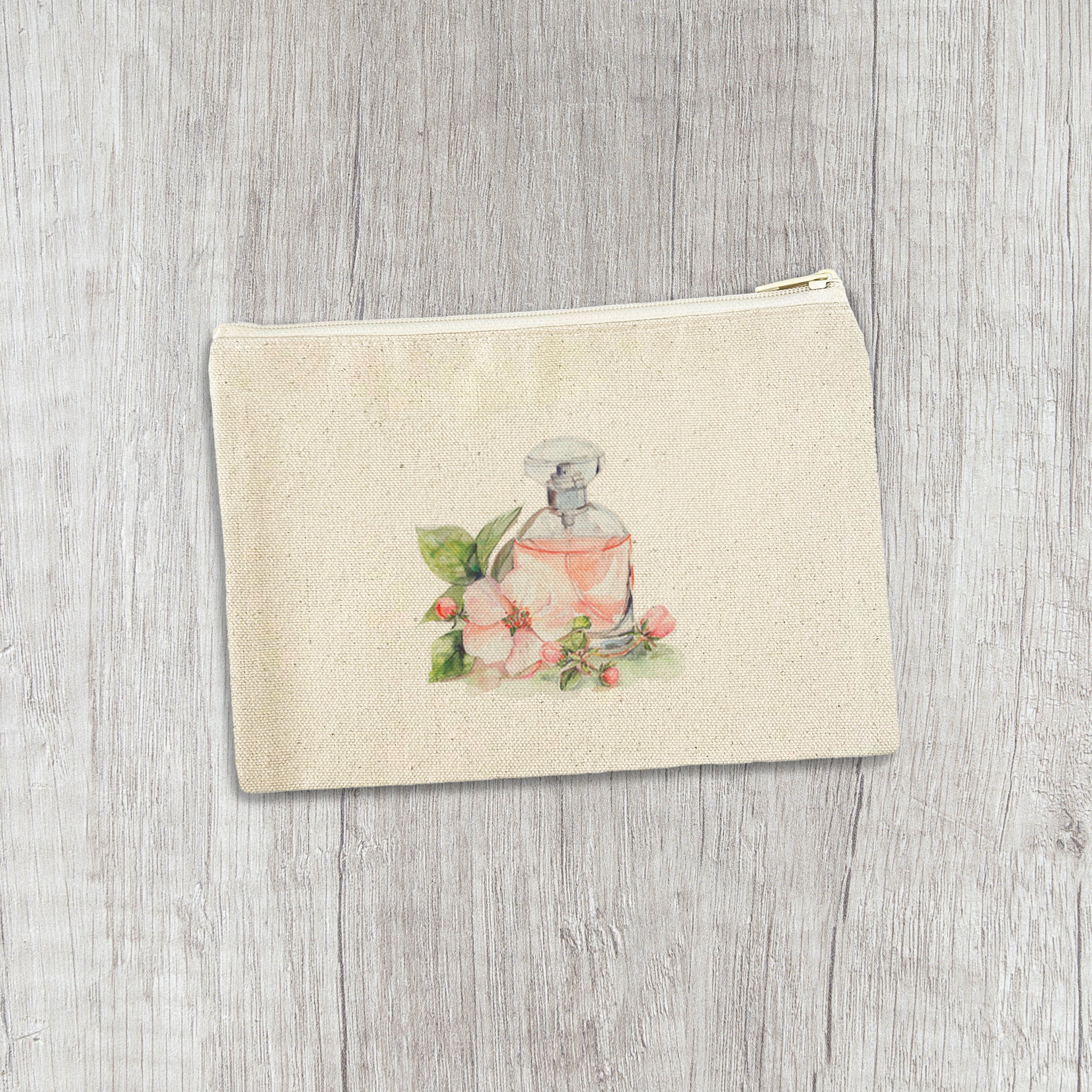 Apple Blossom Perfume - Canvas Zipper Pouch