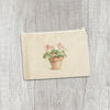 Watercolor Potted Plant - Canvas Zipper Pouch