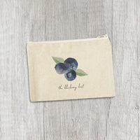 The Blueberry Best - Canvas Zipper Pouch