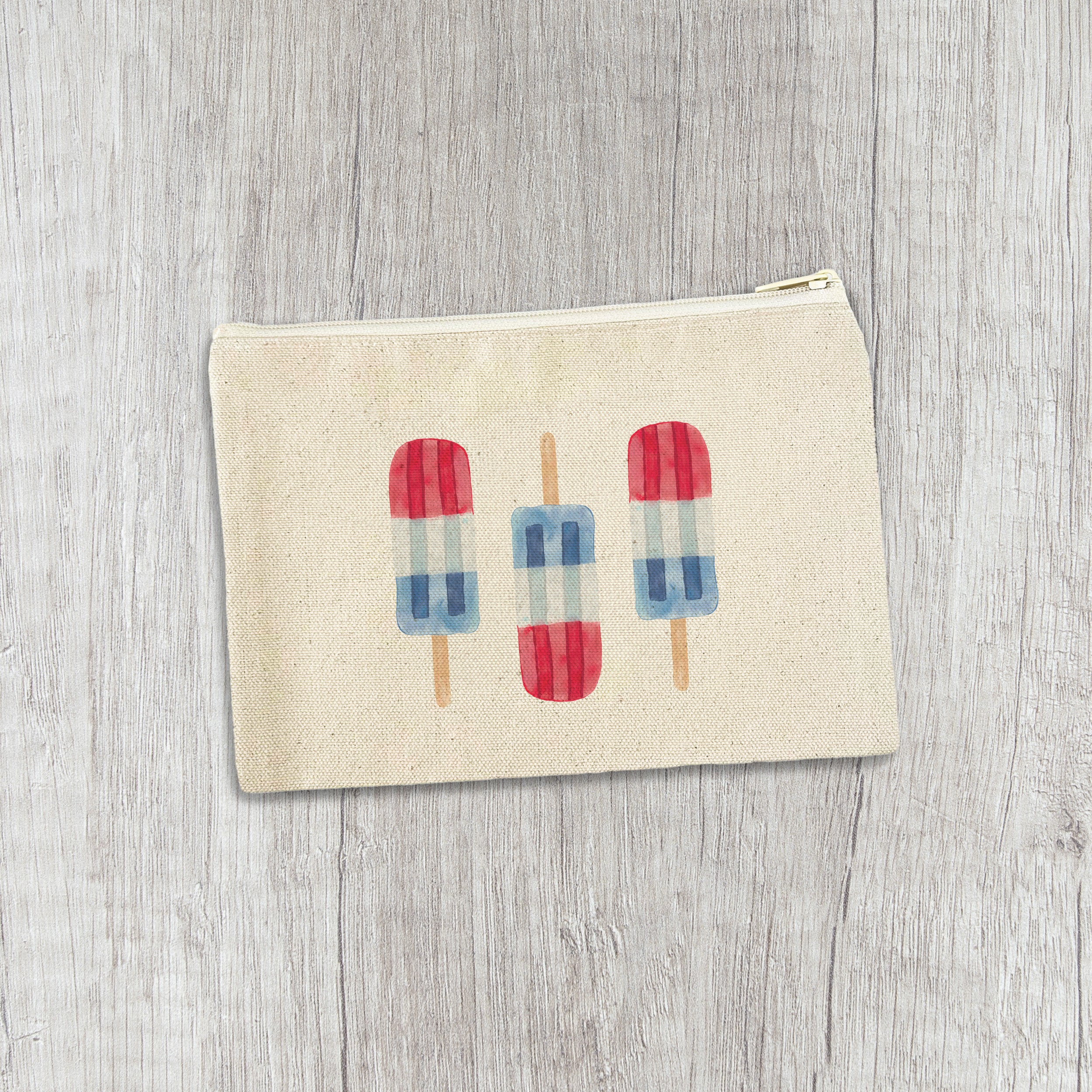 Patriotic Pops - Canvas Zipper Pouch