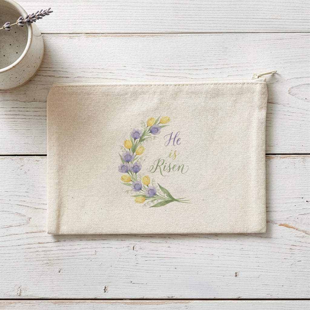 He Is Risen Swag - Canvas Zipper Pouch