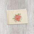 Poinsettia Flower - Canvas Zipper Pouch