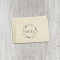 Noel Pine Wreath - Canvas Zipper Pouch
