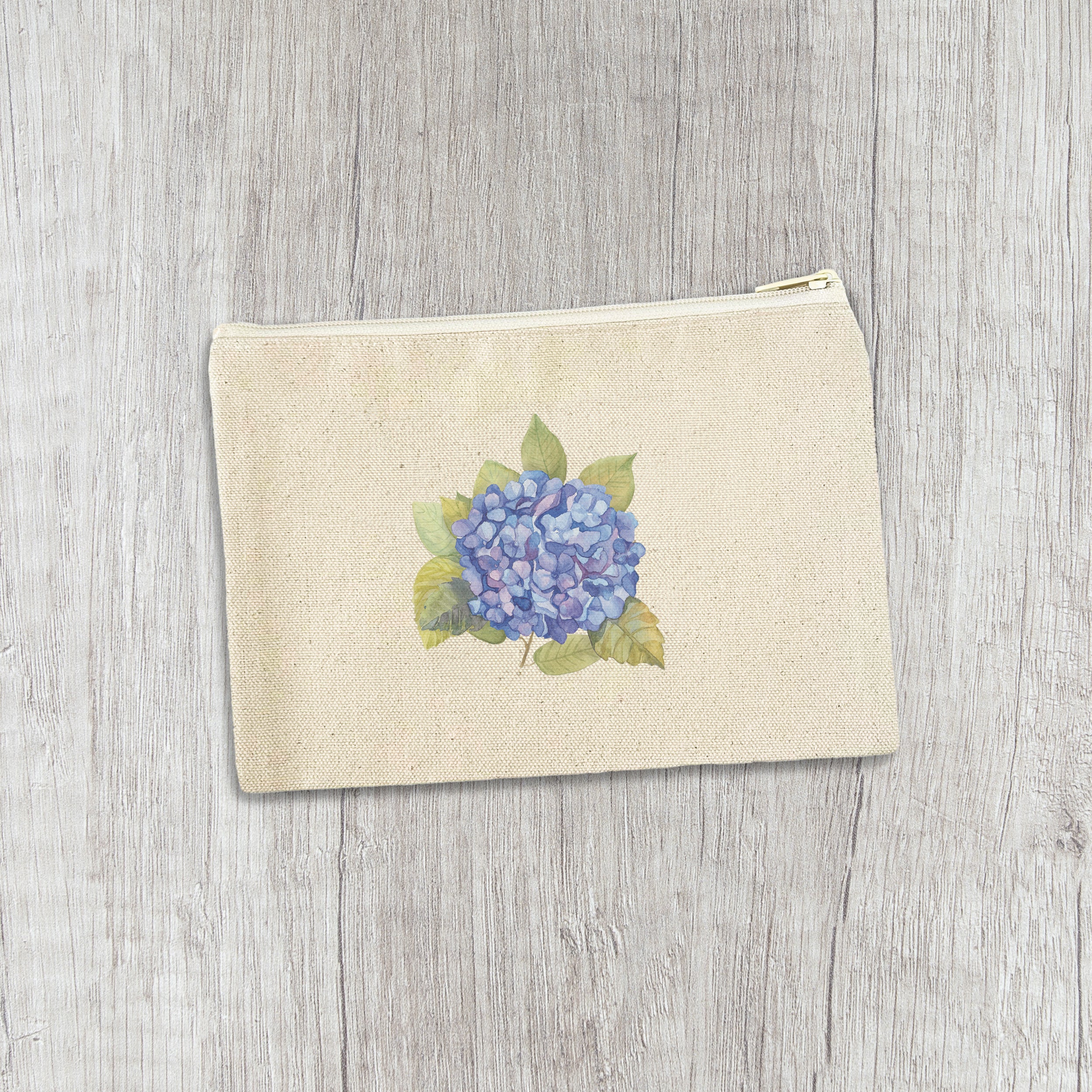 Hydrangea - Canvas Zipper Pouch