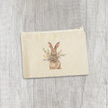 Bunny Bouquet - Canvas Zipper Pouch