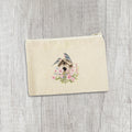 Floral Birdhouse - Canvas Zipper Pouch