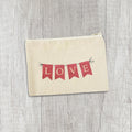 Red Love Banner - Valentine's Day Canvas Zipper Pouch