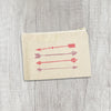 Watercolor Arrows - Valentine's Day Canvas Zipper Pouch