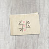 Tic Tac Toe Hearts - Valentine's Day Canvas Zipper Pouch