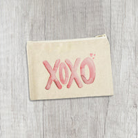 XOXO - Valentine's Day Canvas Zipper Pouch