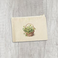 Clover Basket - St. Patrick's Day Canvas Zipper Pouch