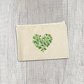 Clover Heart - St. Patrick's Day Canvas Zipper Pouch