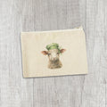 Lamb with Green Hat - St. Patrick's Day Canvas Zipper Pouch