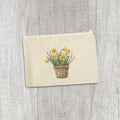 Basket of Daffodils - Spring Canvas Zipper Pouch