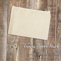 The Blueberry Best - Canvas Zipper Pouch