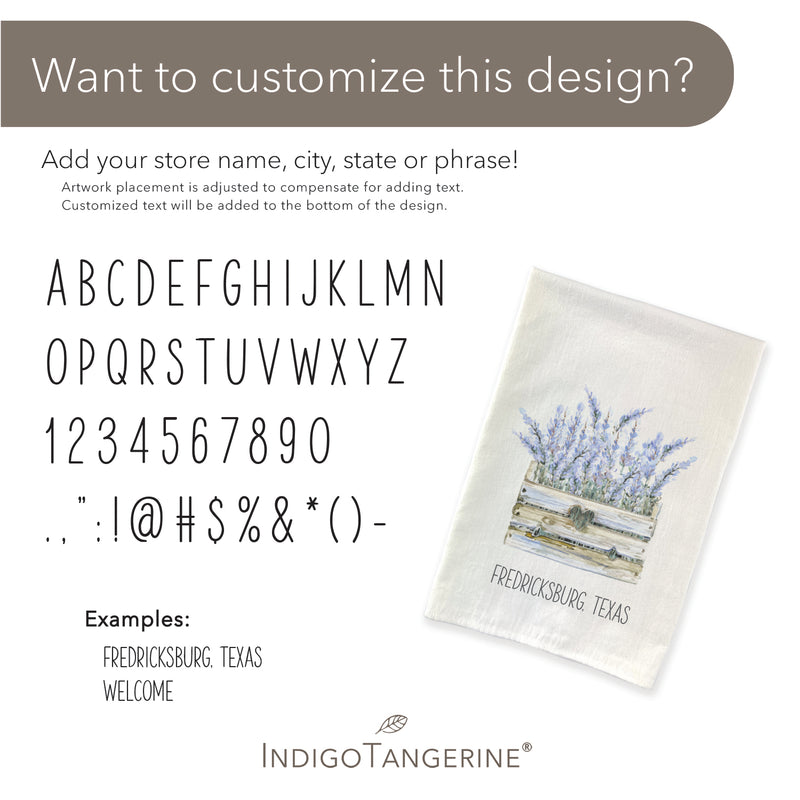 Blueberries - Customizable Cotton Tea Towel