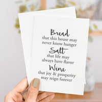 Bread, Salt, Wine - Greeting Card