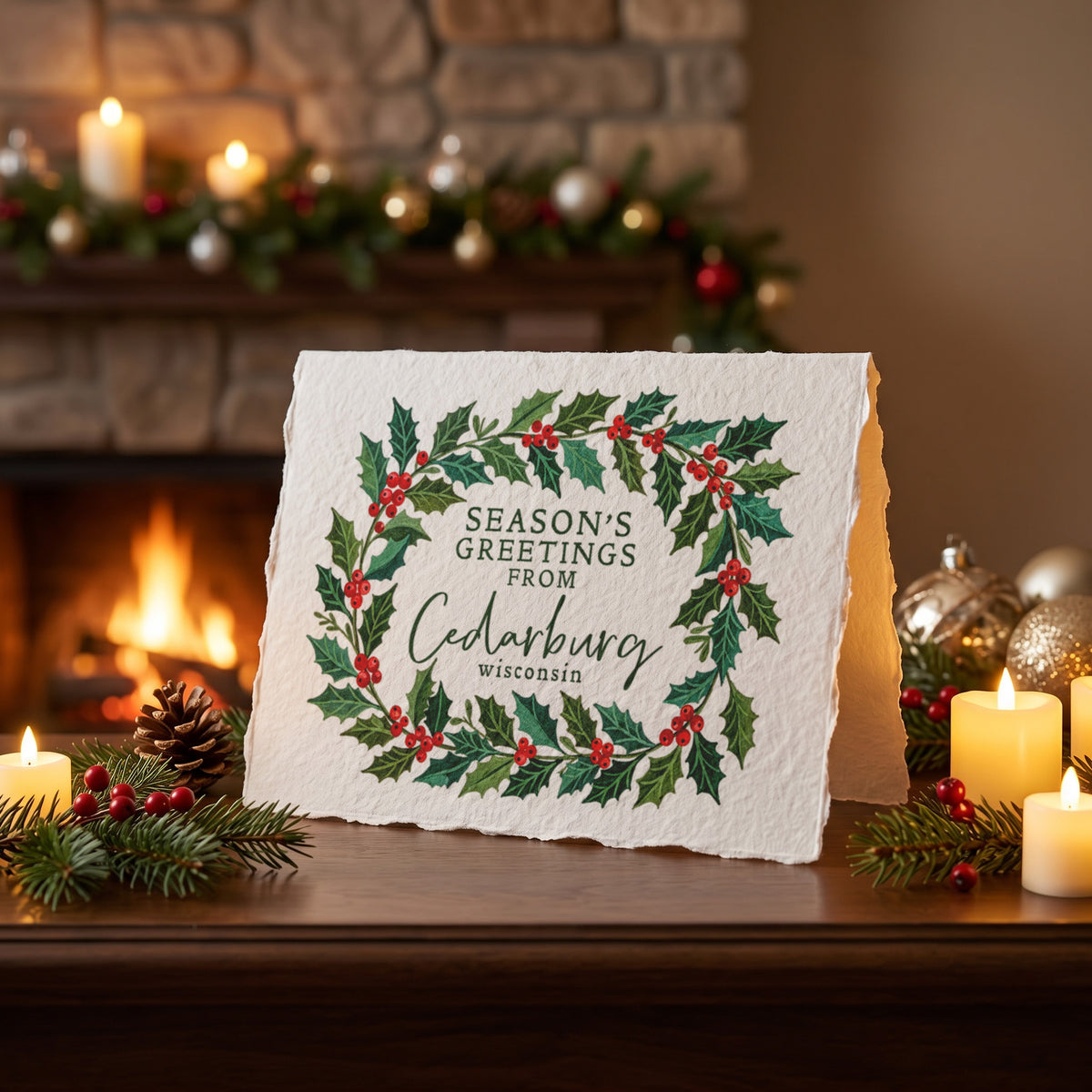 Seasons Greetings From - Custom Greeting Card