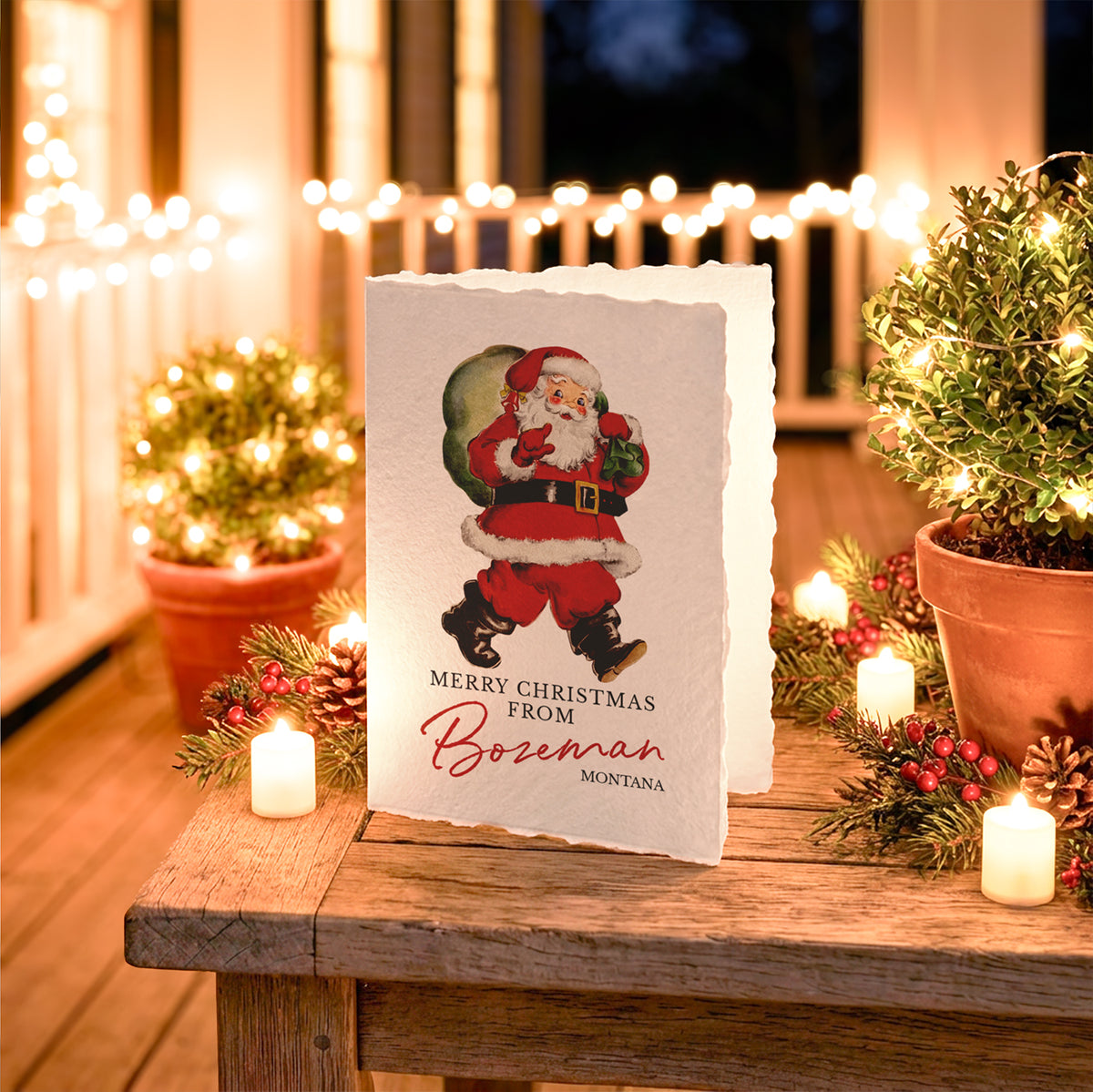 Merry Christmas From - Custom Greeting Card