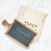 Zip Code - Custom Slate Board w/ Dust Sleeve