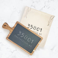 Zip Code - Custom Slate Board w/ Dust Sleeve