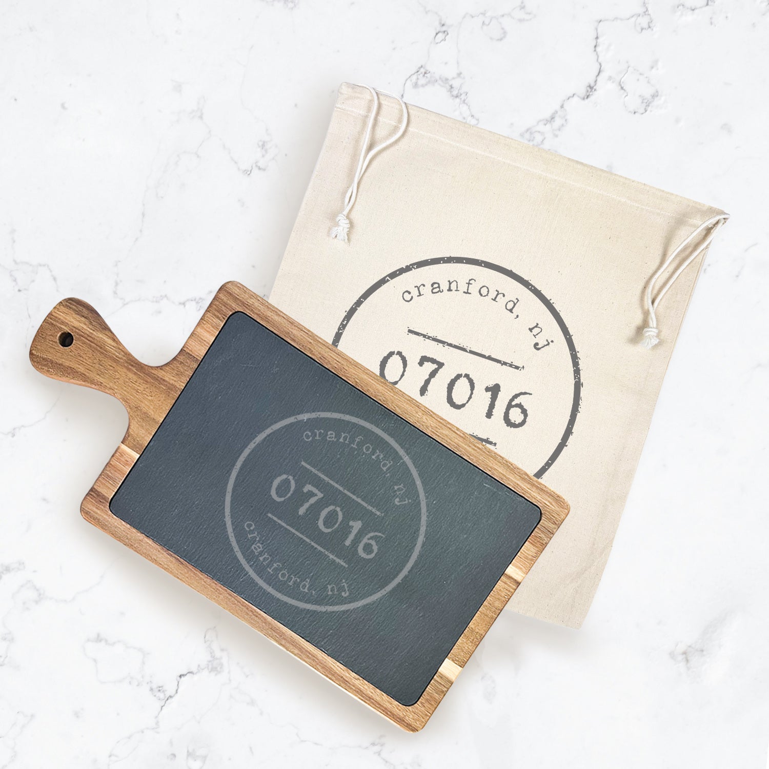 Postmark Stamp - Custom Slate Board w/ Dust Sleeve
