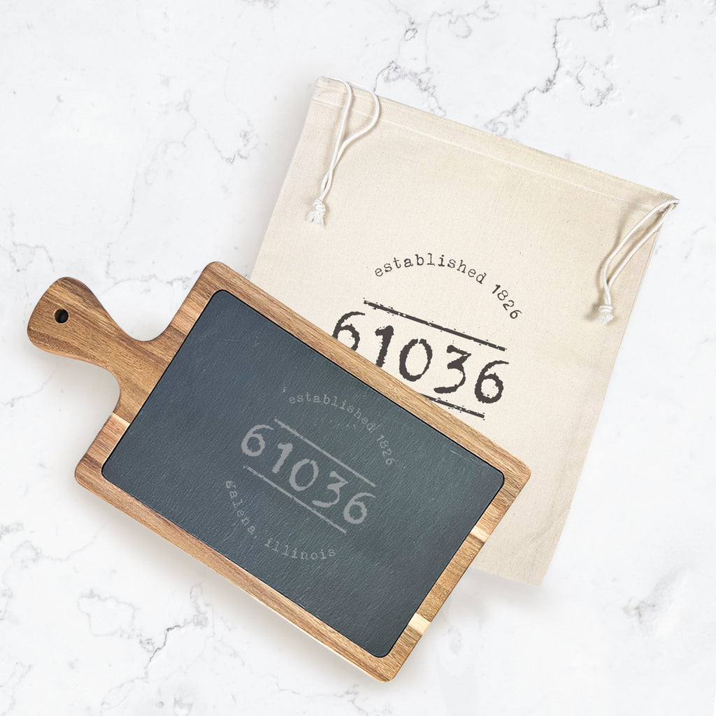 Established City and State - Custom Slate Board w/ Dust Sleeve