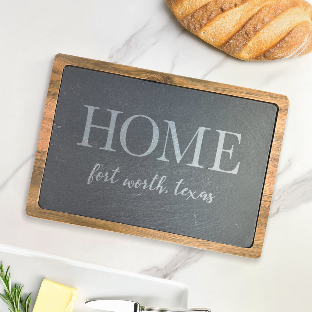 Home City & State - Custom Slate Serving Board