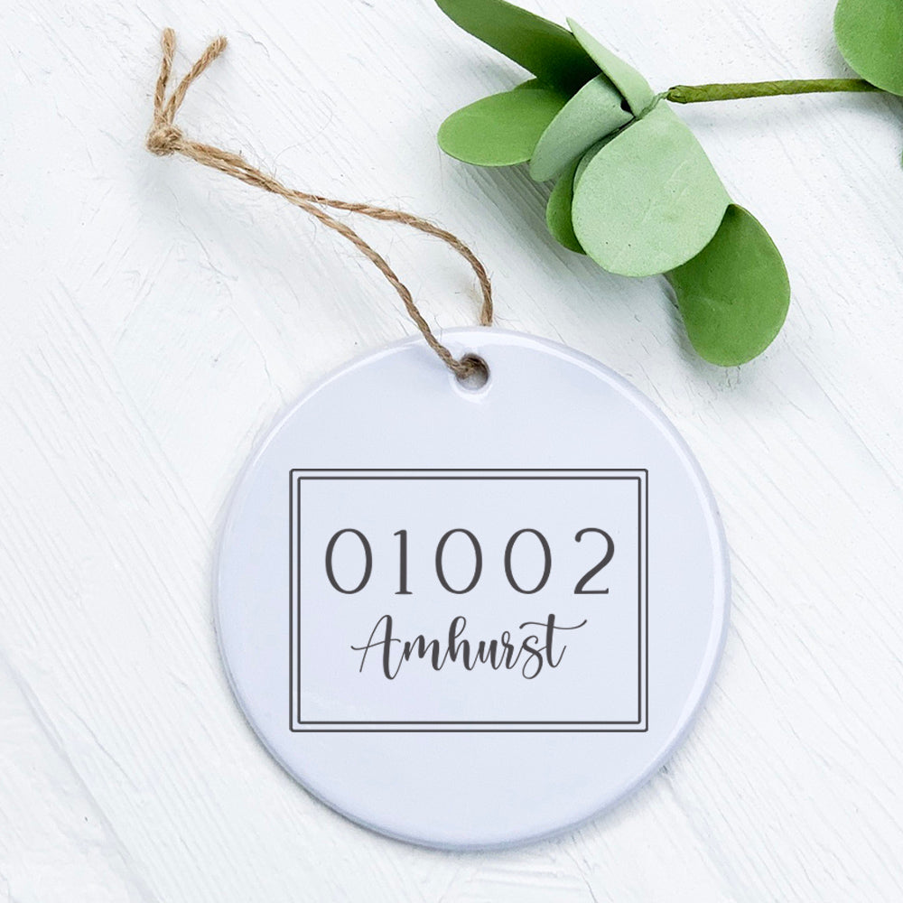 Rectangle Zip, City - Custom Ornament
