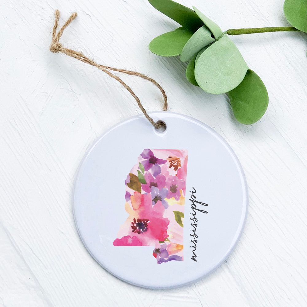 Floral State - Custom Ornament