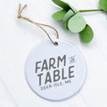 Farm to Table w/ City, State - Custom Ornament