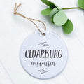 Leaf Framed City/State - Custom Ornament