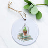 Terrarium and Books - Ornament