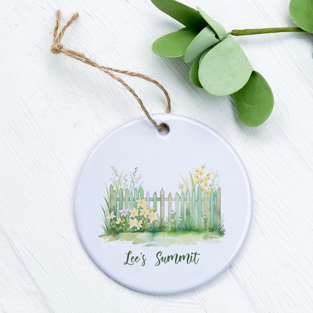 Daffodil Fence - Spring Custom Ornament