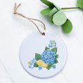 Hydrangeas and Lemons - Summer Ornament