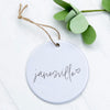 Cursive Heart - Custom Ornament