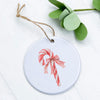 Candy Cane with a Bow - Ornament